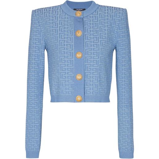 Balmain cardigan pb labyrinth - blu