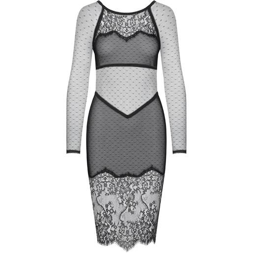 Maison Close abito inspiration divine a fiori - nero