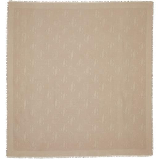 Jimmy Choo sciarpa emani con monogramma jacquard - rosa