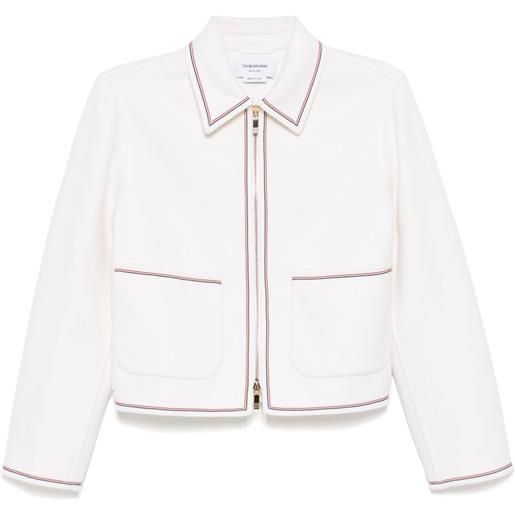 Thom Browne giacca con tasche applicate - bianco