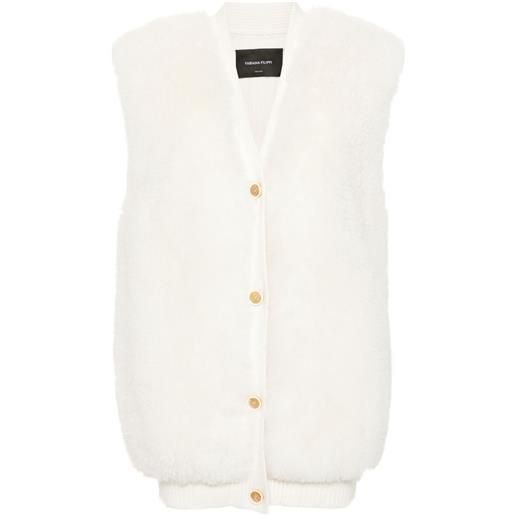 Fabiana Filippi cardigan smanicato - bianco