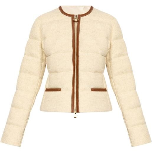 Moncler piumino con inserti - toni neutri