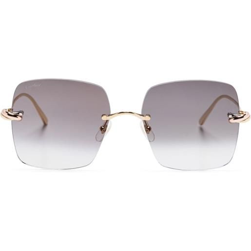 Cartier Eyewear occhiali da sole oversize - oro