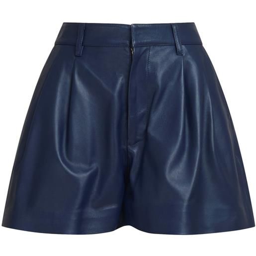 Marni shorts in pelle - blu
