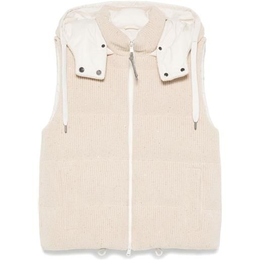 Brunello Cucinelli gilet in maglia - toni neutri