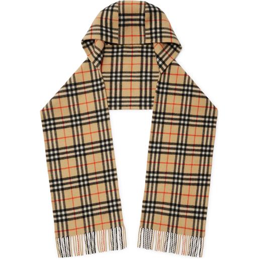 Burberry sciarpa in cashmere con cappuccio - toni neutri