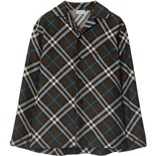 Burberry camicia a quadri - marrone