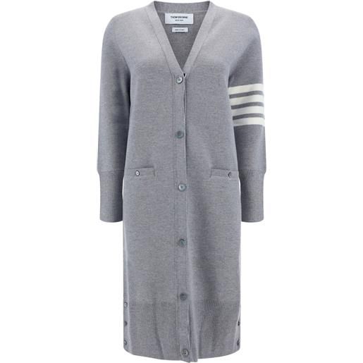Thom Browne cardigan milano lungo - grigio