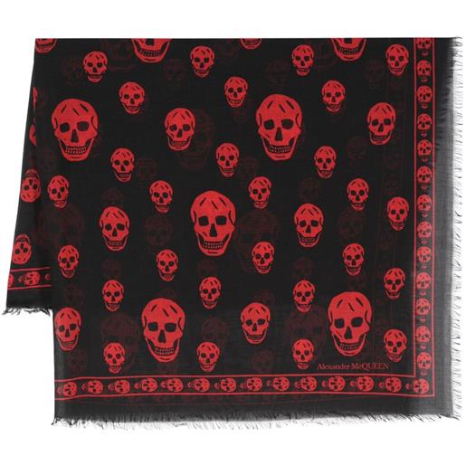 Alexander McQueen sciarpa classic skull - nero