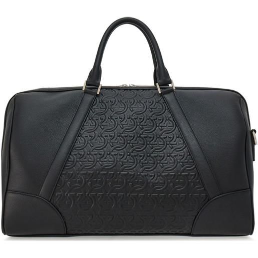 Ferragamo borsone gancini - nero