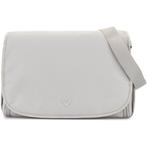 Emporio Armani Kids borsa fasciatoio con applicazione - grigio