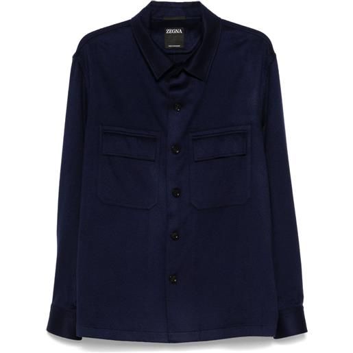 Zegna camicia alba - blu