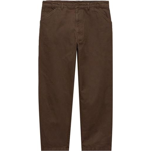 Prada chino con logo triangolo - marrone