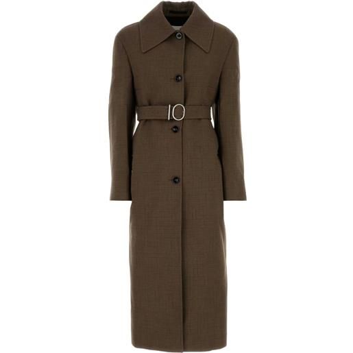 Jil Sander cappotto con cintura - marrone