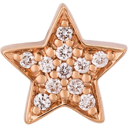 Tee-Wee Orecchini Per Bambine In Argento 925 Con Zirconi Rosa – Fiore Smaltato, 0,8 Cm, Regalo Gioiello