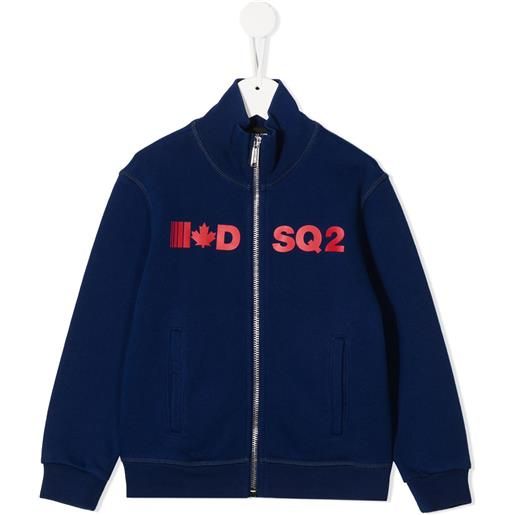 DSQUARED2 KIDS felpa con zip - blu
