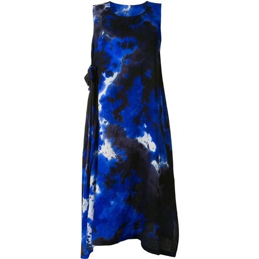 Y's abito con fantasia tie-dye - blu