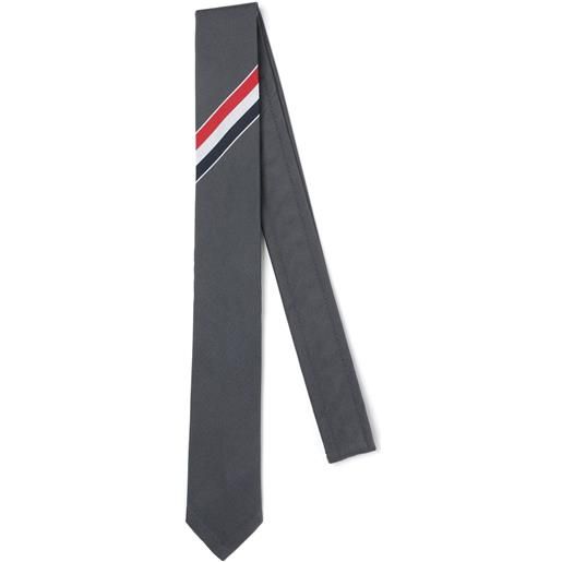 Thom Browne cravatta a righe - grigio