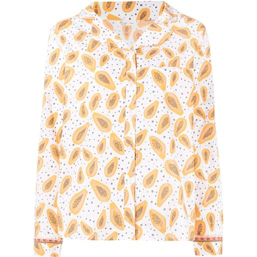 Pitusa top pigiama con stampa play - arancione