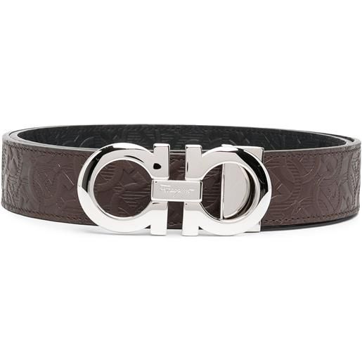Ferragamo cintura con applicazione - marrone