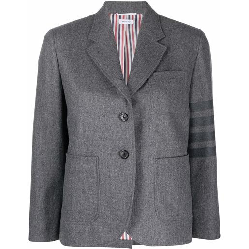 Thom Browne blazer monopetto con righe - grigio