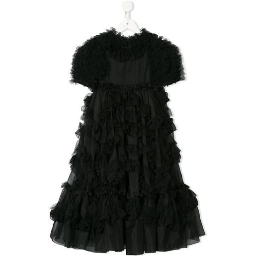 Dolce & Gabbana Kids abito con ruches - nero