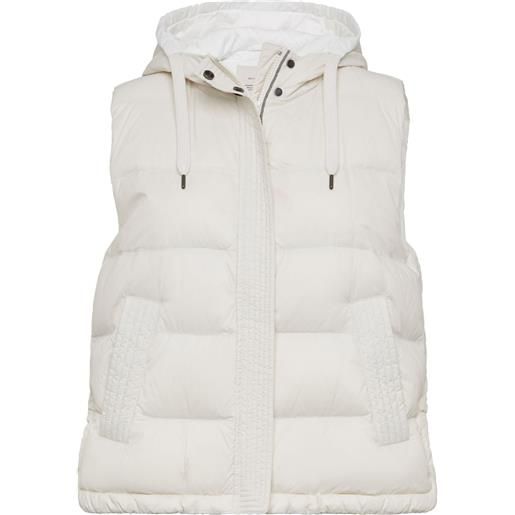 Brunello Cucinelli gilet imbottito con cappuccio - toni neutri