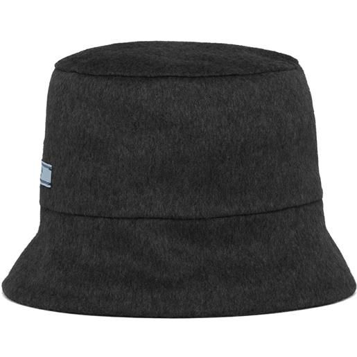 Prada cappello bucket con applicazione - nero