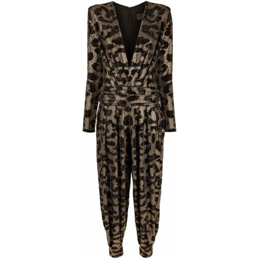 Philipp Plein tuta intera leopardata - toni neutri