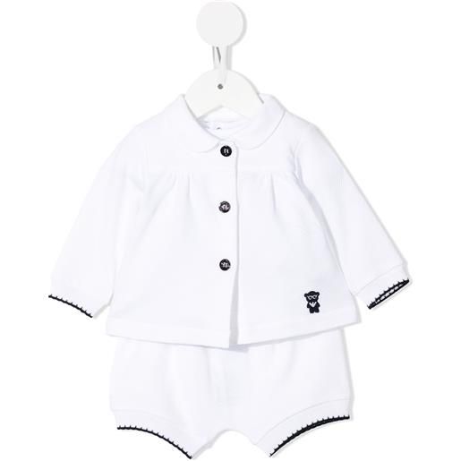 Emporio Armani Kids completo con ricamo - bianco