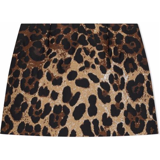 Dolce & Gabbana Kids minigonna con stampa - marrone