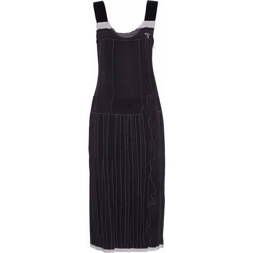 Prada abito midi smanicato - nero