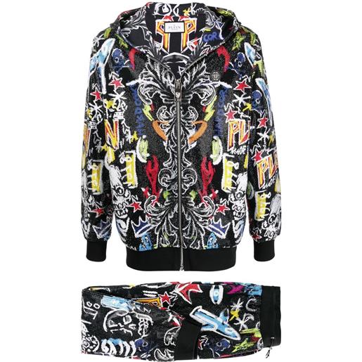 Philipp Plein tuta sportiva stones - nero
