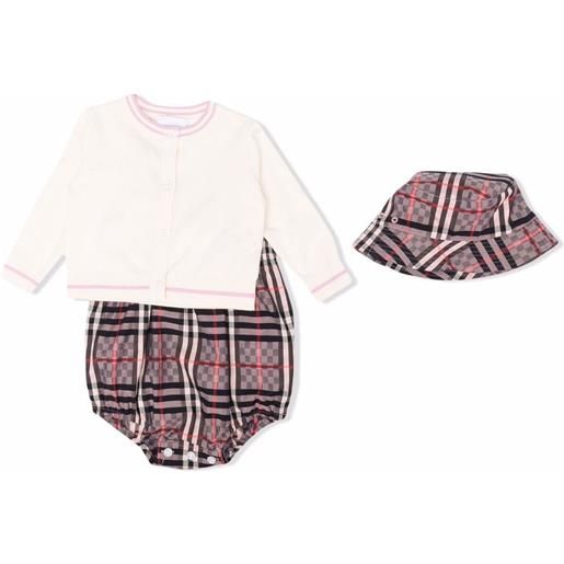 Burberry Kids tutina a quadri - rosa