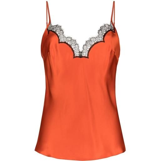 Gilda & Pearl top con finitura in pizzo - arancione