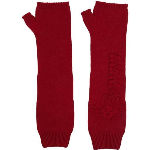 Barrie muffole con mezze dita - rosso