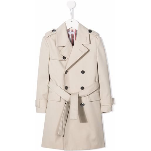 Thom Browne Kids trench doppiopetto - toni neutri