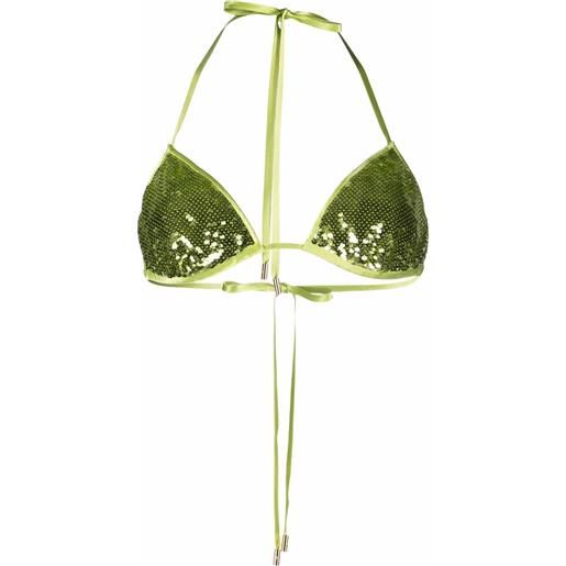 TOM FORD bralette con paillettes - verde