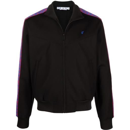Off-White giacca sportiva con ricamo - nero