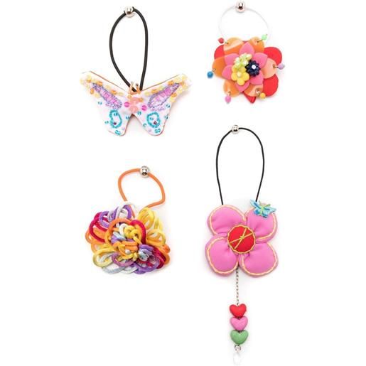 Amir Slama Bijoux elastici per capelli a fiori - multicolore