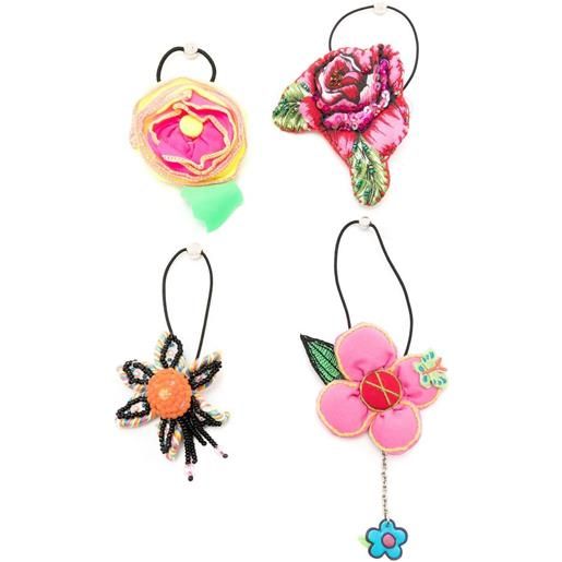 Amir Slama Bijoux elastico per capelli con applicazione a fiori - multicolore