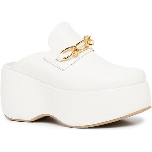 Rosetta Getty mules con zeppa - bianco
