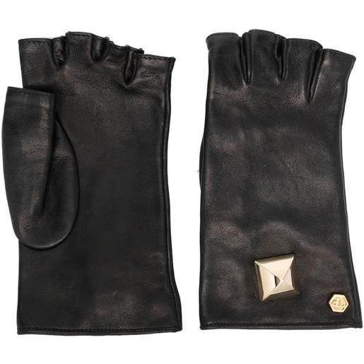 Philipp Plein guanti con decorazione - nero
