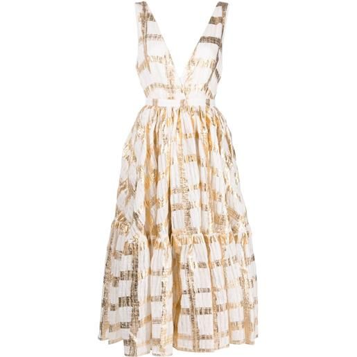 Rochas abito midi svasato - bianco