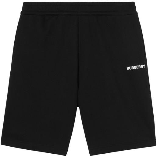 Burberry shorts sportivi con stampa - nero