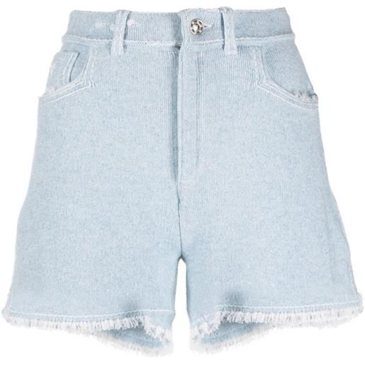 Barrie shorts con frange - blu