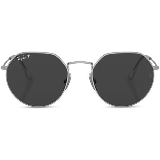 Ray-Ban occhiali da sole jack titanium geometrici - argento