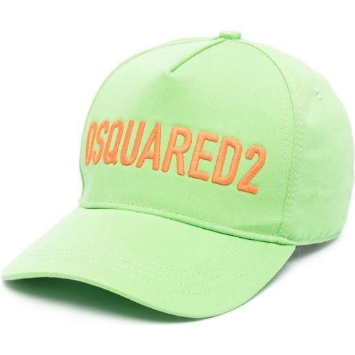 DSQUARED2 cappello da baseball con ricamo - verde