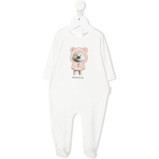 Moncler Enfant tutina con stampa grafica - bianco