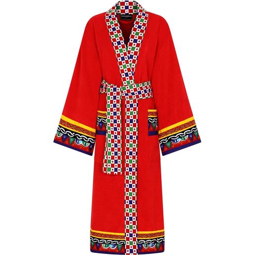 Dolce & Gabbana vestaglia in spugna - rosso